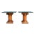 Neoclassical Pedestal Tables by John Stuart, Burl & Walnut, 1960s Pair For Sale