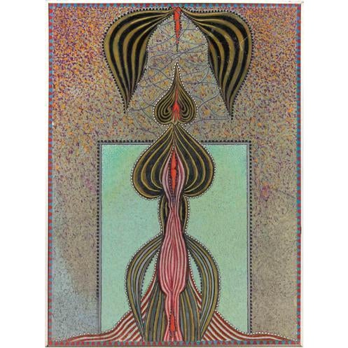 Mino Meno, Eros 2, Oil Painting on Plywood, 1980s For Sale - Image 4 of 4