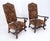 Pair Gothic Oversized Heavily Carved Walnut Arm Chairs Tall Back Thrones MINT! For Sale - Image 6 of 13