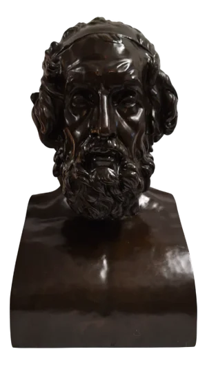 Large Antique Bronze Bust, 1890