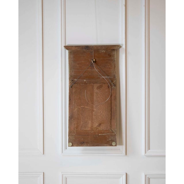 Neoclassical 19th Century Swedish Neoclassical Painted Mirror With Sphinx Crest and Candle Sconce For Sale - Image 3 of 11