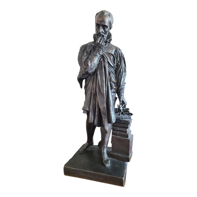 Pierre-Jean David Antique 19th Century Bronze Sculpture Statue of Ambroise Paré For Sale