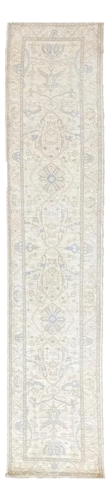 1990s Handwoven Pakistani Style Runner Rug 3x13