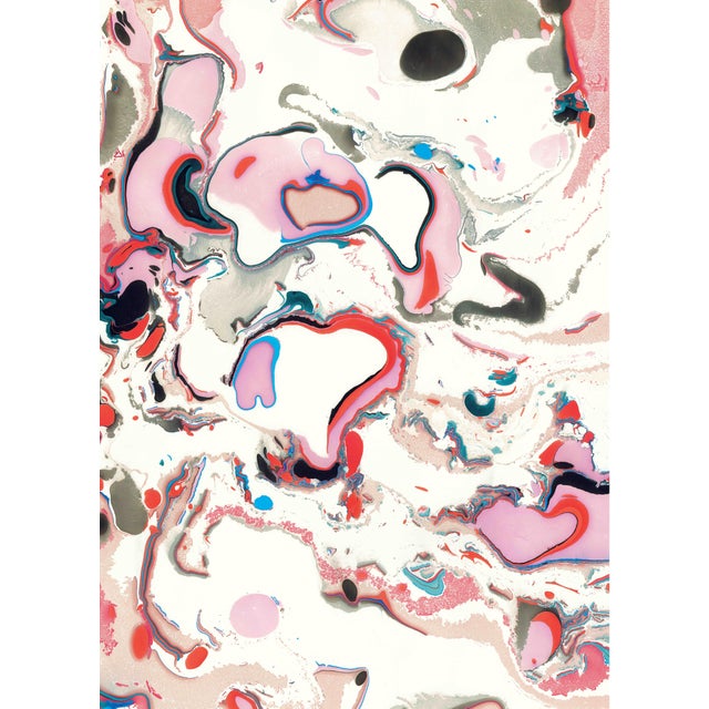 Contemporary marbling giclée print. High-quality limited edition marbling artwork by danish artist Pernille Snedker...