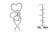 Haus of Brilliance .925 Sterling Silver Double-Heart & Awareness Ribbon Linked Pendant Necklace For Sale - Image 4 of 4