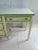 Ivory 1970s Vintage Mid Century Desk by Stanley Four Drawer Ivory and Green For Sale - Image 8 of 12
