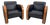 Art Deco Leather Lounge Chairs - A Pair For Sale