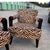 Directional Larry Laslo for Directional Zebra Pattern Wood Frame Lounge Club Chairs, a Pair For Sale - Image 4 of 9