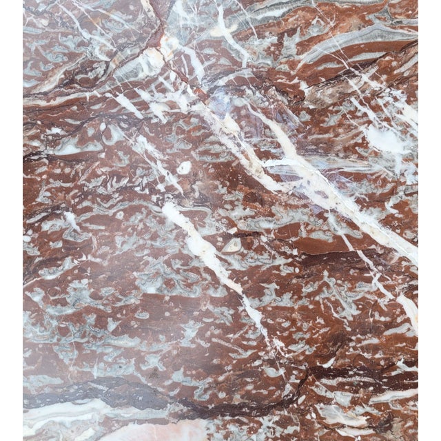 French Provincial Handcrafted Nightstand with Marble Top, 1920s For Sale - Image 10 of 12