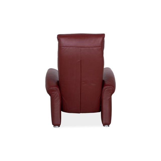 Cherry Red Leather Armchair from Himolla For Sale - Image 18 of 18