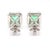 2020s 2.60 Carat Emerald Cut Emerald and Diamond Halo 18k Two Tone Gold Stud Earrings, Pair For Sale - Image 5 of 9