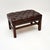 Antique Chippendale Leather Stool, 1920 For Sale - Image 6 of 6