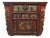 Antique Tibetan Floral Polychromed & Carved Rosewood Tea Cabinet C1890 For Sale