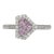 Pink Sapphire Ring With Earth Mined Diamonds Accents: Solid 14k Gold, Trillion, Size 6.75 For Sale