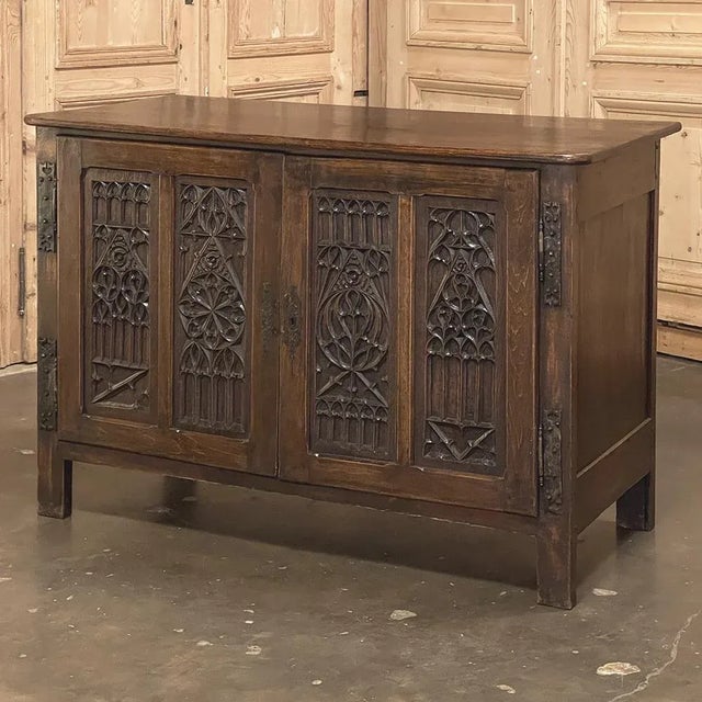 Gothic 19th Century French Gothic Credenza For Sale - Image 3 of 18