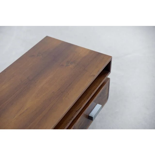 Scandinavian Rosewood Dressing Table with Oblong Mirror, 1970s, Set of 2 For Sale - Image 6 of 18