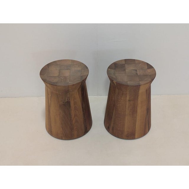 Brown Dama Side Tables in Wood from Poliform, Set of 2 For Sale - Image 8 of 13