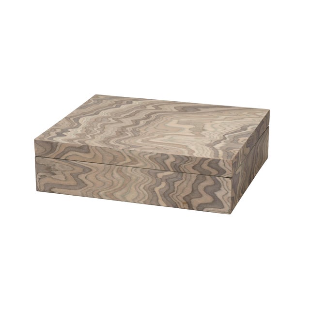 Valley Decorative Box, Sand Grey Veneer For Sale In Los Angeles - Image 6 of 6
