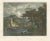 Antique print titled 'Das Kloster'. Lithograph, on chine collé, of a landscape with a shepherd and his cattle crossing a...