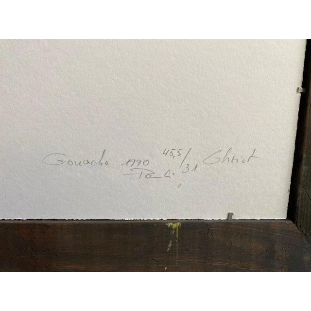 Gilbert Pauli, Christus, Gouache on Paper, 1990 For Sale - Image 6 of 8