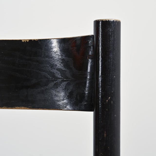 1960s Black Meribel Chair by Charlotte Perriand for Steph Simon, 1960 For Sale - Image 5 of 11