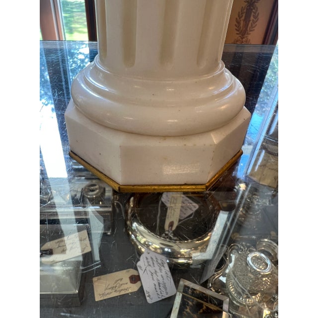 Pair, 19th Century Grand Tour Gilt Bronze & White Marble Candelabras For Sale - Image 10 of 10