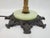 Brass Antique Art Deco Uranium Slag Glass Bridge Arm Floor Lamp - 1920s For Sale - Image 8 of 13