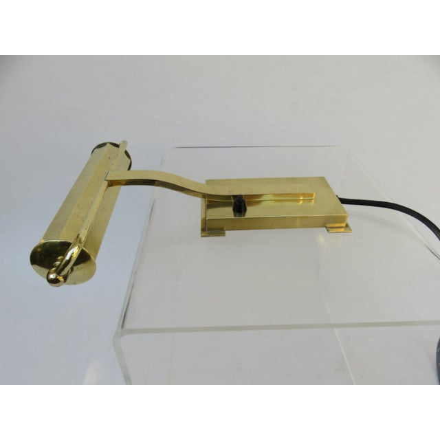 Art Deco Polished Brass Cubist Piano Light, 1920s For Sale - Image 6 of 15