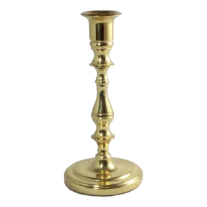 Mid 20th Century Baldwin Forged in America Polished Brass Candlestick