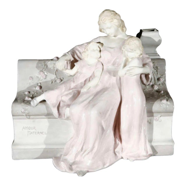 Antique Vienna Faience Porcelain Figurine by Schauer For Sale