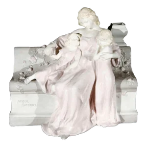 Antique Vienna Faience Porcelain Figurine by Schauer