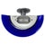 Postmodern Italian Cobalt Blue Murano Glass & Chrome Wall Sconce, 1980s 1 of 7 For Sale In Palm Springs - Image 6 of 17