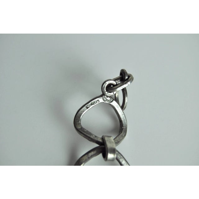 Gray Modernist Pewter Bracelet, Denmark, 1970s For Sale - Image 8 of 11