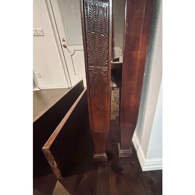 Late 20th Century King Size Mahogany Chippendale Limited Edition 'Cochran' Four Poster Rice Bed For Sale - Image 5 of 12