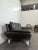 Vintage Black Leather Sofa For Sale - Image 3 of 6