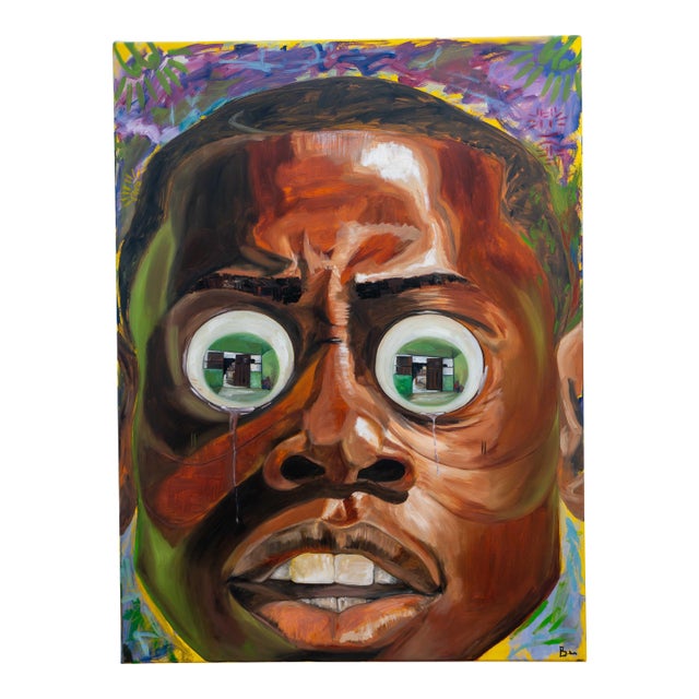 Scared Js1 Boy, Seromo Okoro, 2025 Oil on Canvas For Sale