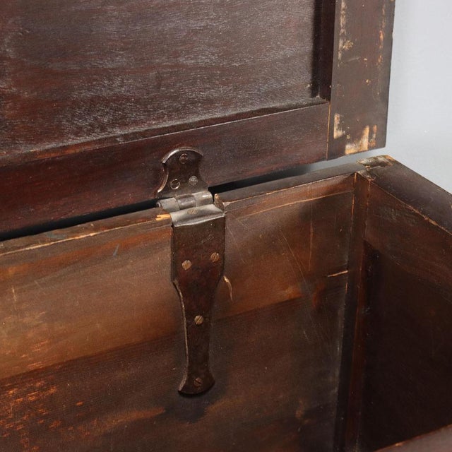 Brown Neo-Renaissance Style Chest in Walnut-Stained Fir For Sale - Image 8 of 13