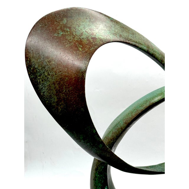 20th C. Bronze Abstract 'Infiniti' Sculpture to Attributed Richard Erdman For Sale - Image 12 of 12