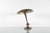 Adjustable ministerial table lamp, model "143" in brass and satin glass, by Oscar Torlasco for Lumi Milano, ca. 1950. Wear...