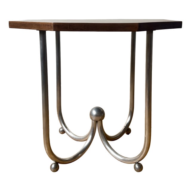 Vintage Bauhaus Octagonal Side Table, 1920s For Sale