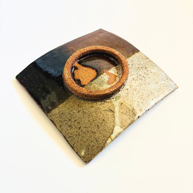 Ceramic Square Studio Pottery Tray For Sale - Image 7 of 7
