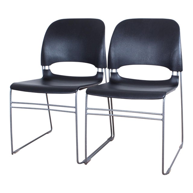 Tom Newhouse for Herman Miller Limerick Stacking Chairs A Pair Chairish
