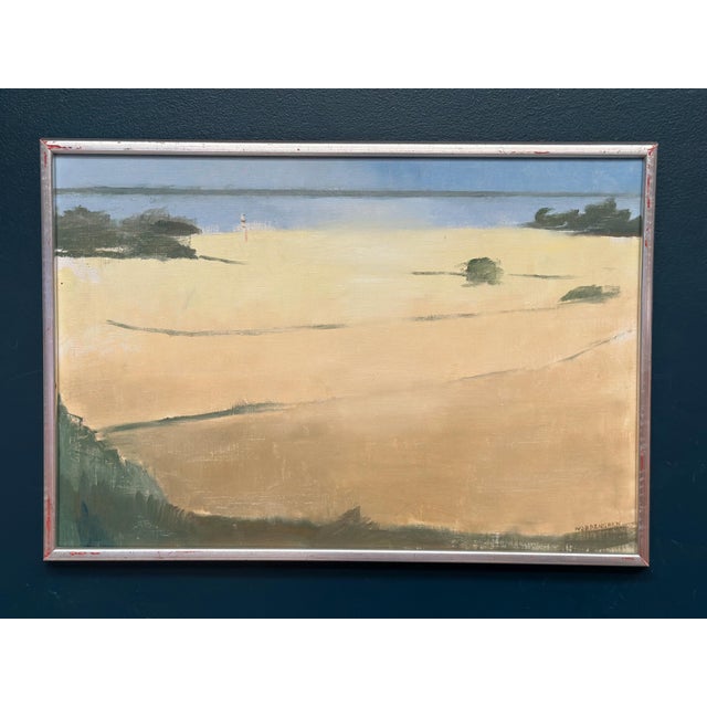 Rolf Nordengren, Västra Piren, Hven, 1980, Oil on Canvas, Framed For Sale - Image 6 of 14