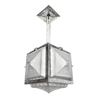 French Art Deco Pendant Chandelier or Flush Mount For Sale
