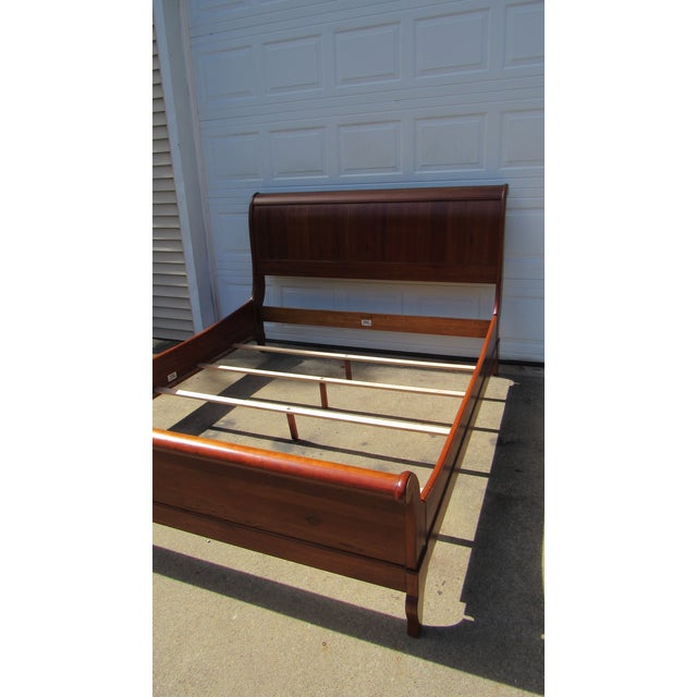 Item: Ethan Allen Bed Details: Signed Ethan Allen Great Designer Look/Quality Piece Great Design/Sleigh Bed Cherry Amazing...