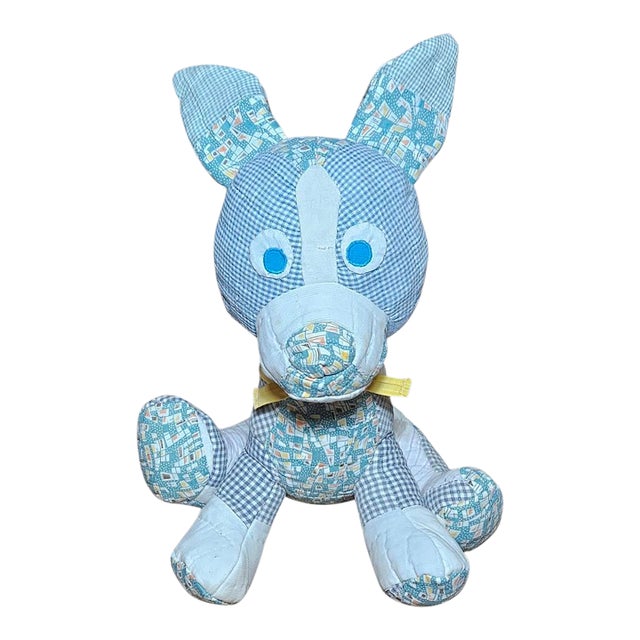 Vintage Quilted Puppy Dog Plush Made from Vintage Quilt For Sale