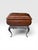 Hollywood Regency 1980s Maitland-Smith Leather Covered Decorative Box on Hand-Forged Iron Stand For Sale - Image 3 of 9