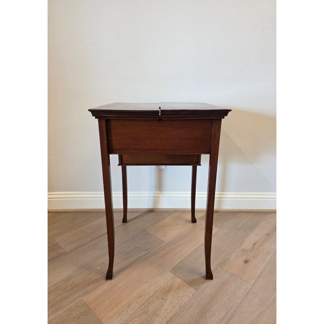 English Antique Metamorphic Mechanical Pop-Up Ladies Correspondence Table Work Stand For Sale - Image 12 of 12