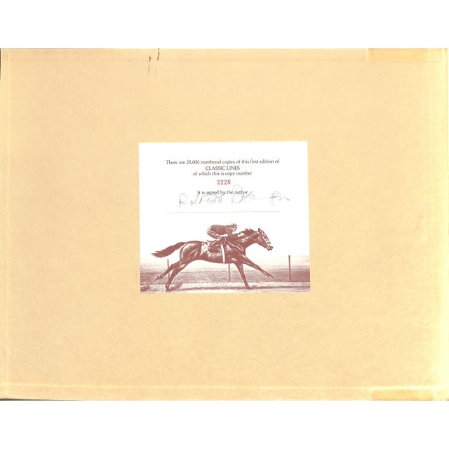 Traditional "Classic Lines: A Gallery of the Great Thoroughbreds" 1975 Reeves, Richard Stone & Robinson, Patrick For Sale - Image 3 of 7