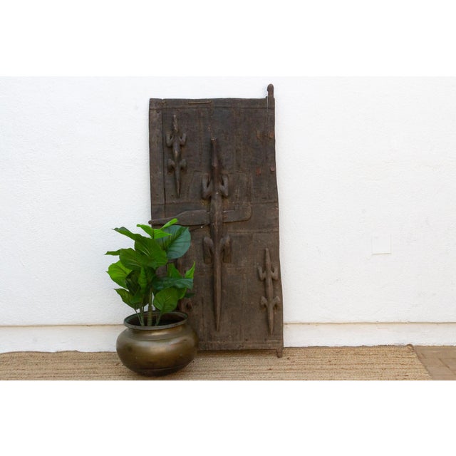 Animal Skin Museum Quality Antique Crocodile Dogon Door For Sale - Image 7 of 7